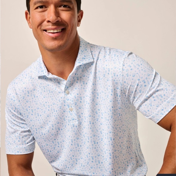 Johnnie o Performance Jersey Polo - Juice Print maliblu - Picture 4 of 8